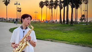 14 year Old Plays Dance Monkey Tones and I  street sax performance [upl. by Damas]