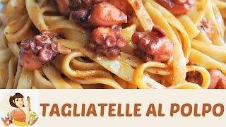 TAGLIATELLE AL POLPO Ricetta di un mitico piatto di mare molto prelibato facile da preparare [upl. by Ahseneuq856]