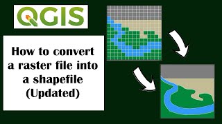 How to convert a raster file into a shapefile Updated [upl. by Er]