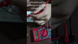 Resistor voltage measure at 9 volt voltage source circuit electricalengineering circuitdesign ci [upl. by Addison676]