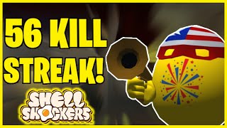 56 Kill Streak Smooth 144 FPS Gameplay  Shell Shockers [upl. by Hadwin]