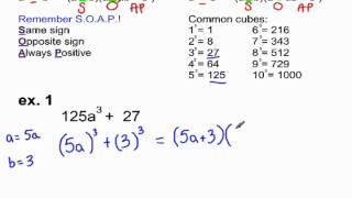 Factoring Cubic Binomials [upl. by Trenna515]