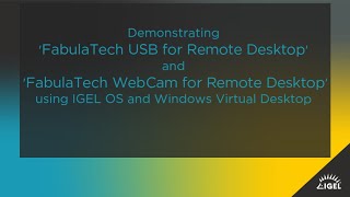 FabulaTech in WVD using IGEL OS [upl. by Nnawtna]