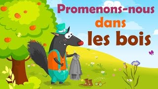 Promenonsnous dans les bois  Comptine avec gestes pour enfants et bébés avec les paroles [upl. by Aiceila]