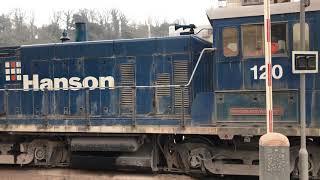 Hanson Quarry Whatley Mendips EMD SW 1001 diesel switcher Stone train [upl. by Aihsekan681]