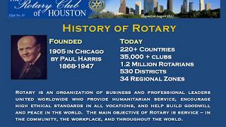 Rotary Club of Houston Orientation [upl. by Nored]