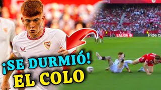 ¡DEBUT VALENTIN BARCO JUGÓ BIEN con el SEVILLA pero se DEJÓ METER UN GOL [upl. by Esydnac]