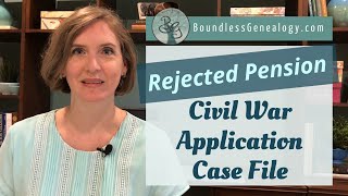 Rejected Civil War Pension Application File  Genealogy Records [upl. by Jansen]