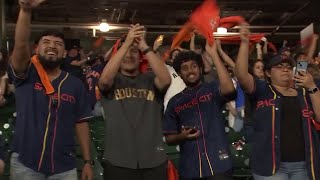 Fan at Astros watch party react to Jose Altuves 3run home run [upl. by Naivart173]