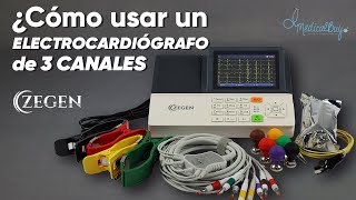 ¿Cómo usar un Electrocardiógrafo 3 canales [upl. by Amitarp]