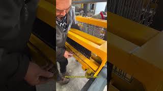 Manual threading process on crimped wire mesh machinemachine crimped [upl. by Nimsaj]