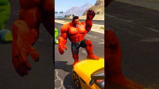 RED HULK BROTHERS SAVES SMALL HULK VENOMS CAR HIT 🧟 shorts gta5 698 [upl. by Napas200]