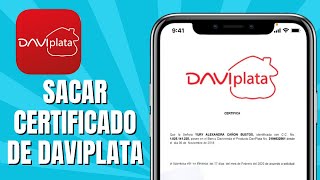 Cómo SACAR Certificado De DAVIPLATA  Descargar Un Certificado De Daviplata [upl. by Millard]