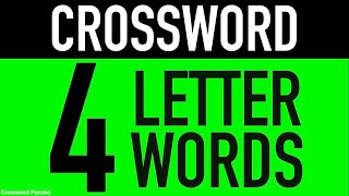 Crossword Puzzles with Answers 14  Guess the 4 Letter Words General Knowledge Trivia Quiz [upl. by Fesoy]