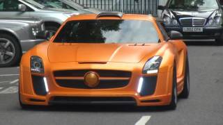 ORANGE MERCEDES FAB DESIGN SLS AMG IN LONDON [upl. by Blasius]