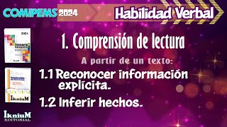 Habilidad Verbal Tema 1 al 12  CURSO COMIPEMS 2024  IkniuM [upl. by Rehoptsirhc520]