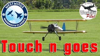 Great Planes PT17 Stearman fun touch and goes [upl. by Geller]