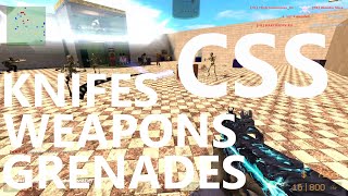 COUNTERSTRIKE SOURCE CUSTOM WEAPONS KNIFES GRENADES GUNS SKINS MODS CSS GAMEPLAY 🎯 2842020 [upl. by Aniv]