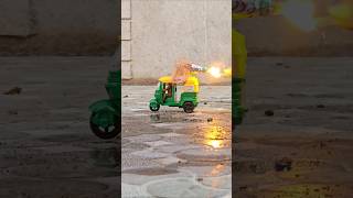 CNG Auto Rickshaw And Diwali Crackers Testing Video shorts [upl. by Prussian626]