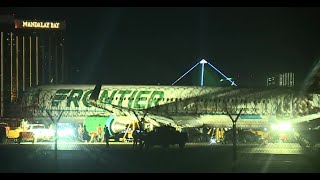 Frontier plane makes hard landing at Las Vegas airport officials say [upl. by Mercy]