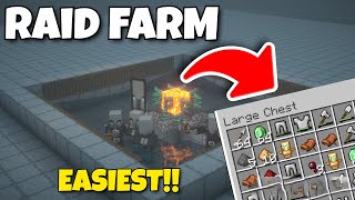 Minecraft Easiest Raid Farm 120  Insane Loot [upl. by Shelli]