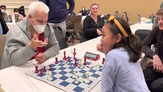 Megan Paragua vs NM Colding from NYC chess fyp Foxwoods open [upl. by Enattirb]