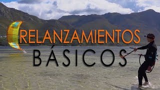 Relanzamientos Básicos Cómo hacer KiteSurf  KiteBoarding tutorial Parte 1 [upl. by Nithsa689]