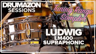 Ludwig LM400 Supraphonic 14 x 5 Snare Drum Audio Demo by Drumazon Feat Rocky Morris [upl. by Mathian]