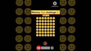 Memory Test challenge 🙋viral shortvideo challenge iqtest iqleveltest power emojy question [upl. by Melburn878]