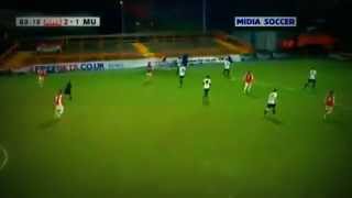 Super strike Hector Bellerin Arsenal U21 v Manchester United 20032013 [upl. by Drofdarb695]