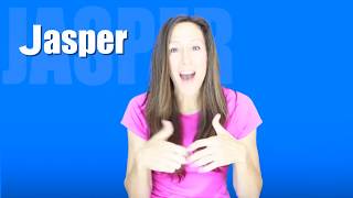 Name Game Song JASPER  Learn to Spell Your Name JASPER  Pattys Primary Songs [upl. by Sylas]