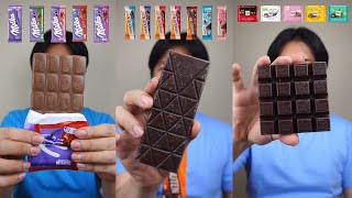 COMPILATION EATING VARIOUS MILKA VAN HOUTEN AND RITTER SPORT CHOCOLATE [upl. by Oruhtra]