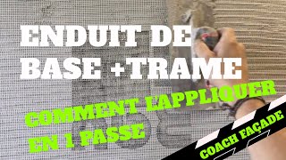 ✅ Comment enduire un mur  trame en 1 passe sur isolant 👈 en vidéo ▶️ 📹 [upl. by Adranoel]