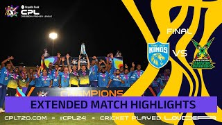 Extended Highlights  Final  Saint Lucia Kings vs Guyana Amazon Warriors  CPL 2024 [upl. by Brnaba]