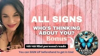 🙋🏻‍♀️ALL SIGNS 🥰quotWHOS THINKING ABOUT YOU RIGHT NOWquot amp PAID PERSONAL MINI READS 3pm [upl. by Bill]