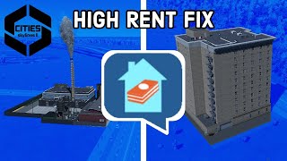 HOW to FIX HIGH RENT in Cities Skylines 2 [upl. by Asiek]