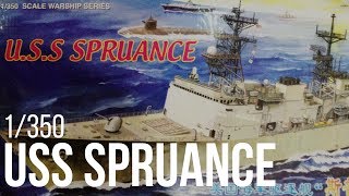 1350 USS Spruance DD963 Destroyer Kit Unboxing [upl. by Dowzall]