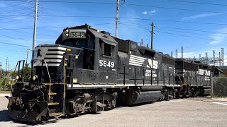 Norfolk Southern EMD GP382 amp GP383 Work Talleyrand on NS GJ05 [upl. by Duile]