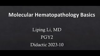 Molecular hematopathology basic AML [upl. by Semaj]