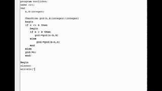 Euclidean algorithm in Pascal [upl. by Ennaej858]
