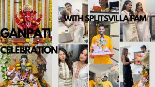 Ganpati Celebration with Splitsvilla Family ♥️ [upl. by Glynias]