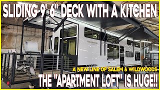 SLIDING DECK HUGE APARTMENT LOFT 2025 Salem Grand Villa 42 VERANDA amp Wildwood Grand Lodge 42VERANDA [upl. by Tilden]