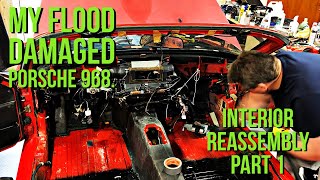 Restoring a Flood Damaged Porsche 968 Interior reassembly  Part 1 CAD sounddeadening cleaning [upl. by Tap]