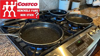 Henckels Capri Notte Granitium 3piece Fry Pan Set Costco review [upl. by Ardnatal667]