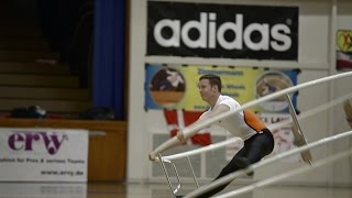 WC 2013 in Wheel Gymnastics Junior Men Spiral Final Koen Douwes Dekker 4th Place [upl. by Neelac33]