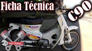 Honda C90 Ficha Técnica  ToroMotos [upl. by Grearson]