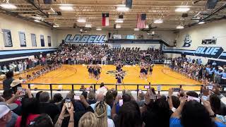 LD Bell HS Raiderettes and cheer perform Thunderstruck [upl. by Aicined]