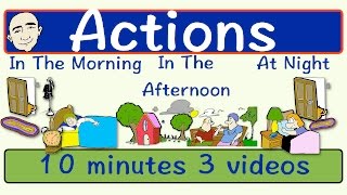 Everyday Actions  Morning Afternoon Night  Learn English  Mark Kulek ESL [upl. by Eliathas]