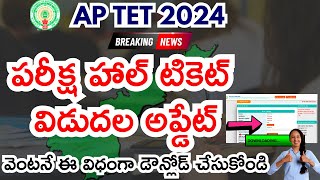 How To Download AP TET Hall Ticket 2024 Telugu  AP TET 2024 Hall Ticket download Link  AP TET 2024 [upl. by Byrle]