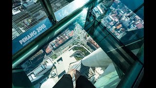 Penang Komtar the TOP 68th Floor Rainbow Skywalk [upl. by Airec]